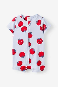 Growie Short Sleeve Zip All One Romper