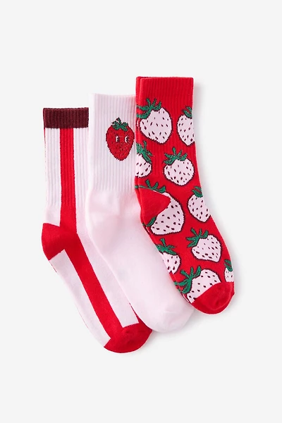 Kids 3Pk Crew Socks
