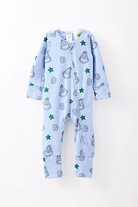 The Grinch Long Sleeve Zip Romper