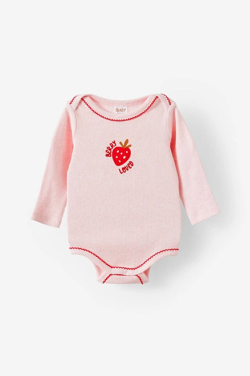 Organic Pointelle Long Sleeve Bubbysuit