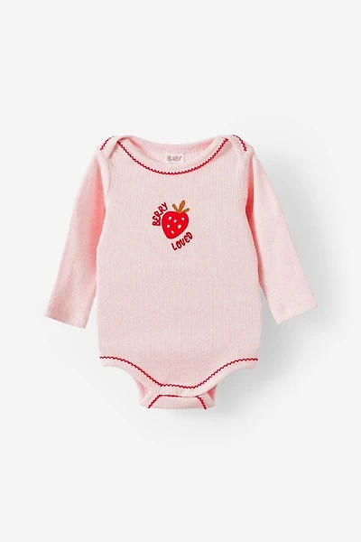 Organic Pointelle Long Sleeve Bubbysuit