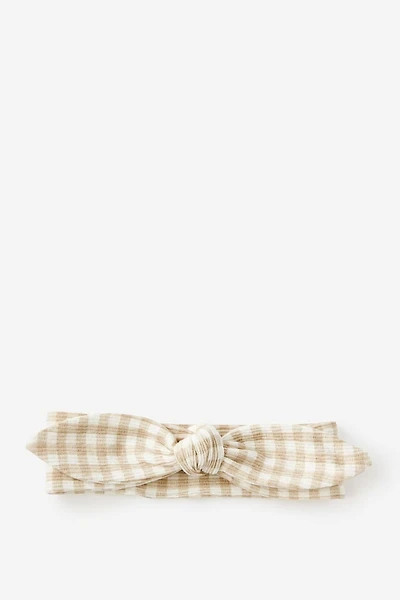 Organic Pointelle Bow Headband