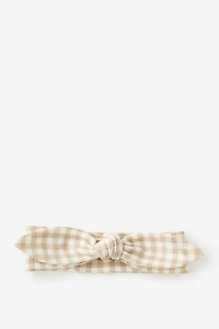 Organic Pointelle Bow Headband