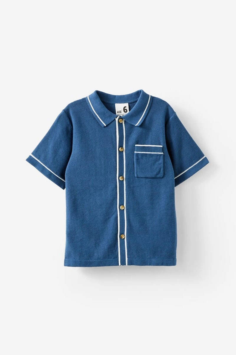 Knitted Short Sleeve Shirt