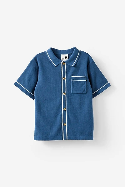 Knitted Short Sleeve Shirt