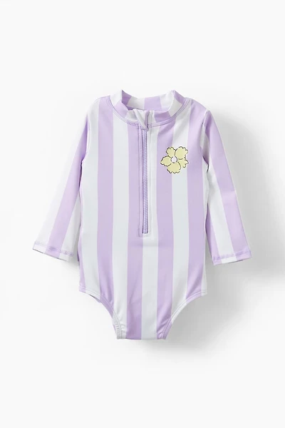Lucy Long Sleeve Ruffle Back Swimsuit