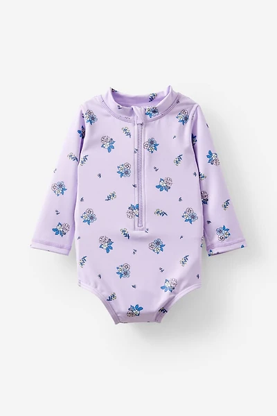 Lucy Long Sleeve Ruffle Back Swimsuit