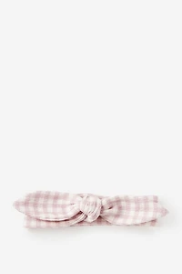 Organic Pointelle Bow Headband