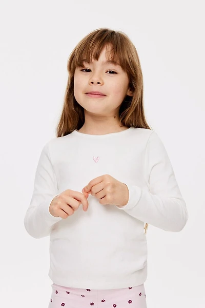 Fitted Long Sleeve Essential Gathered Top