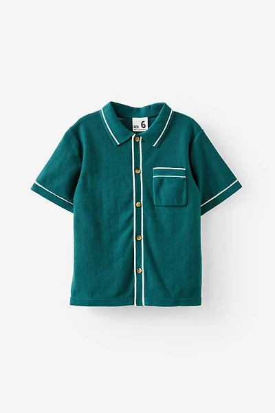 Knitted Short Sleeve Shirt