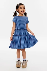 Boat Neck Short Sleeve Dress