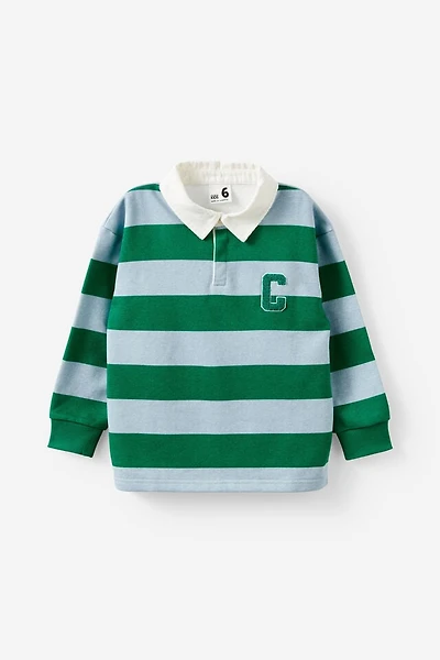 Rugby Polo Fleece Top
