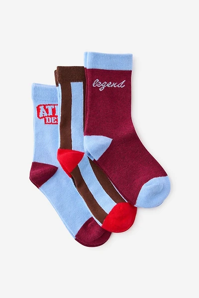 Kids 3Pk Crew Socks