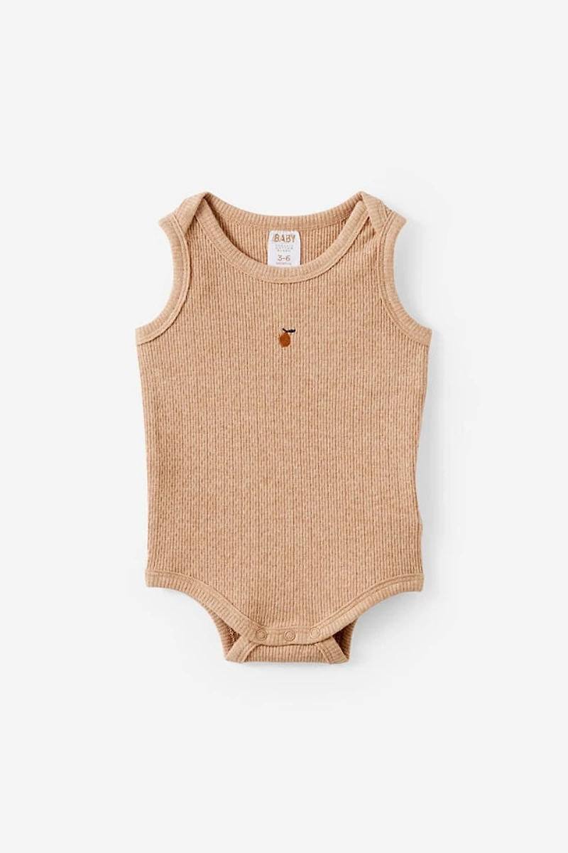 Organic Pointelle Sleeveless Bubbysuit