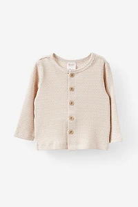 Organic Pointelle Cardigan