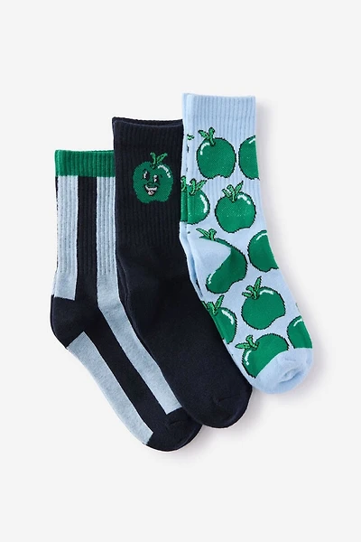 Kids 3Pk Crew Socks