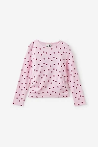Fitted Long Sleeve Essential Gathered Top