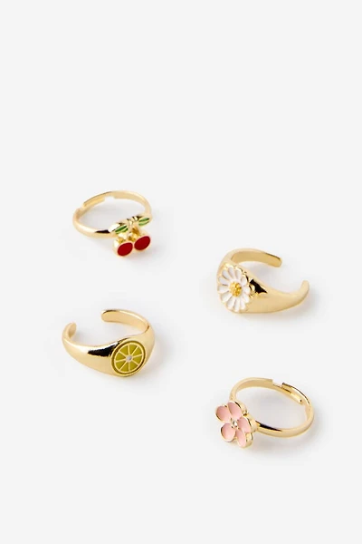 Kids 4Pk Ring Set