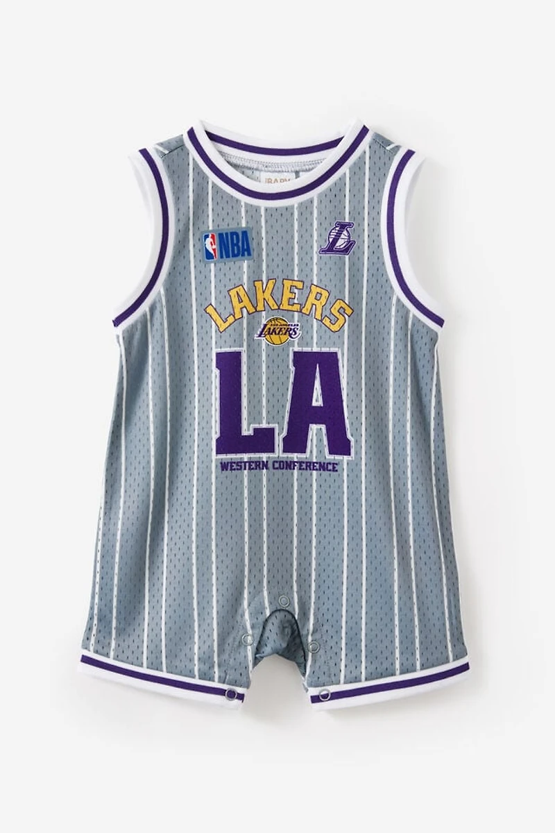NBA La Lakers Sleeveless Snap Playsuit