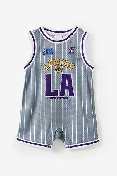 NBA La Lakers Sleeveless Snap Playsuit
