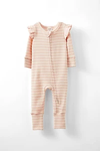 Growie Long Sleeve Rib All One Romper