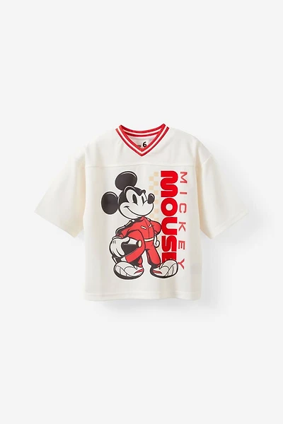 Disney Mickey Mouse SS Mesh V Neck Tee