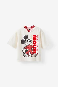 Disney Mickey Mouse SS Mesh V Neck Tee