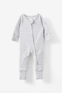 Growie Long Sleeve Rib All One Romper