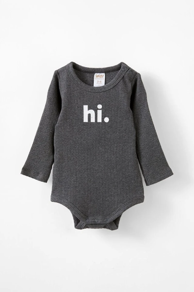 Organic Pointelle Long Sleeve Bubbysuit