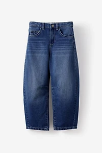 Unisex Barrel Leg Denim Jean
