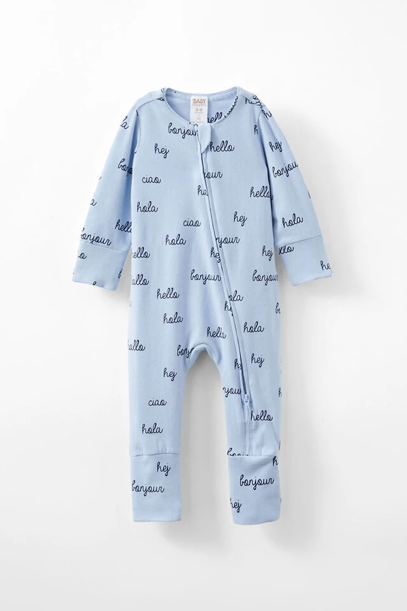 The Billie Long Sleeve Zip Romper