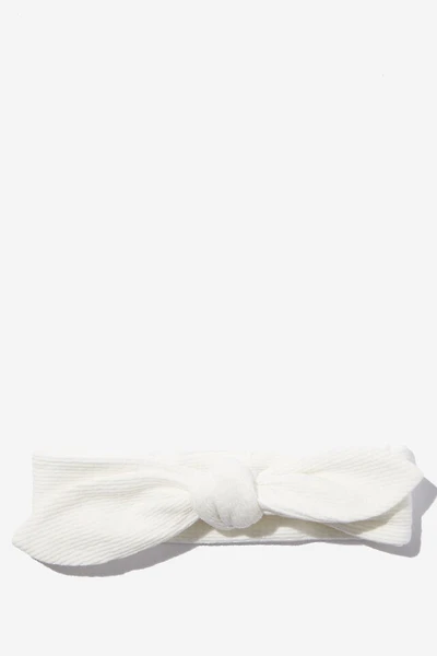 Organic Pointelle Bow Headband