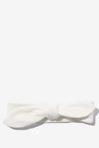 Organic Pointelle Bow Headband