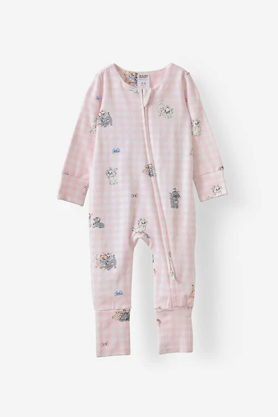 The Aristocats Long Sleeve Zip Romper