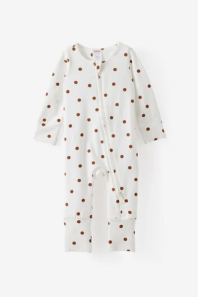 Growie Long Sleeve Zip All One Romper
