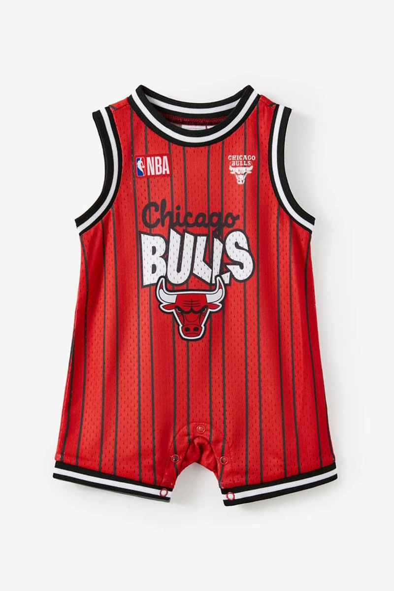 NBA Chicago Bulls Sleeveless Snap Playsuit