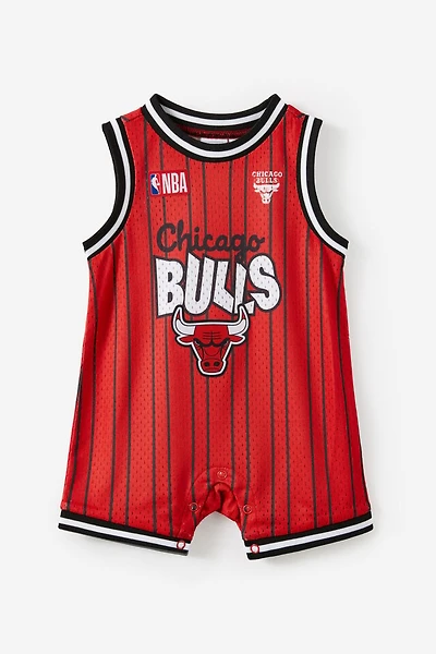 NBA Chicago Bulls Sleeveless Snap Playsuit