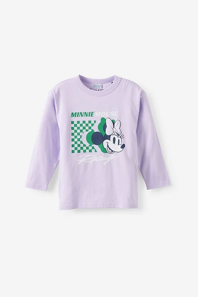 Disney Minnie Mouse Long Sleeve Drop Shoulder Tee