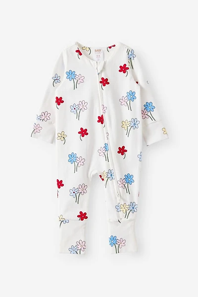 Growie Long Sleeve Zip All One Romper