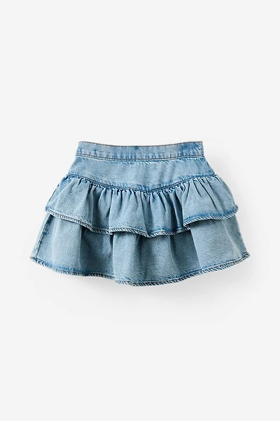 Frill Denim Skirt