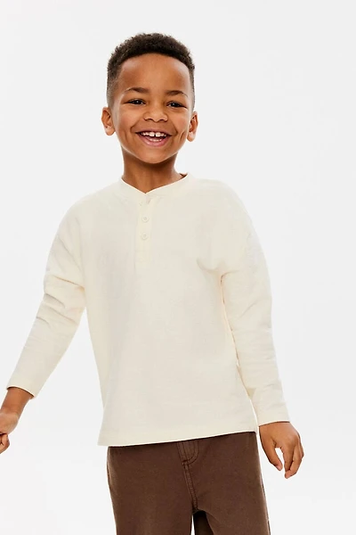 Henley Button Long Sleeve