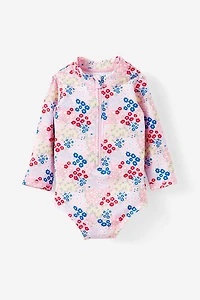 Lucy Long Sleeve Ruffle Back Swimsuit