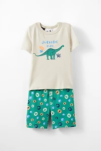 Jurassic Park Super Soft Short Sleeve Pajama Set
