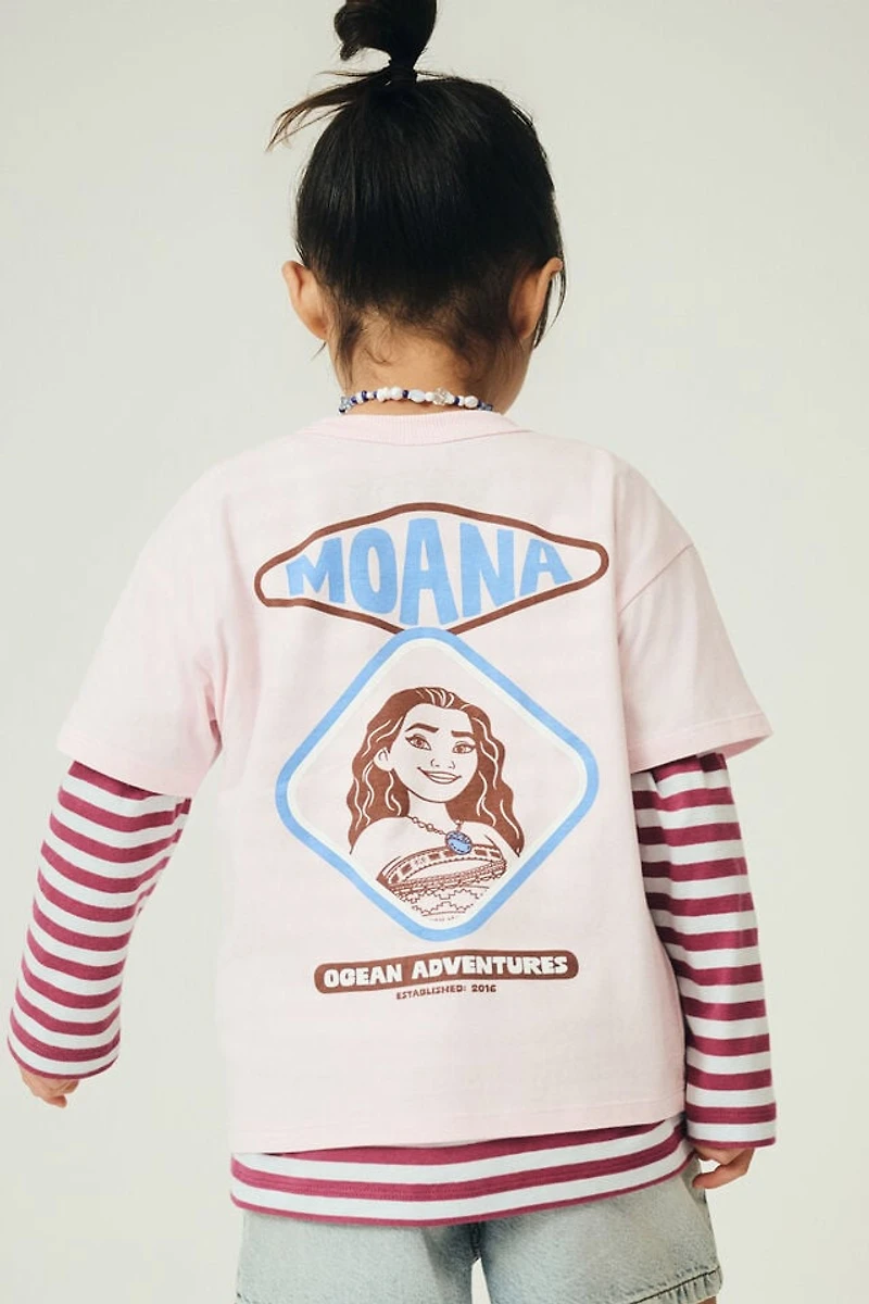 Moana Disney Drop Shoulder Short Sleeve Tee