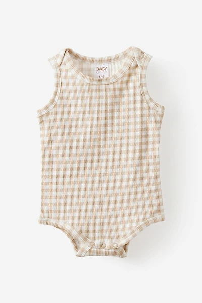 Organic Pointelle Sleeveless Bubbysuit