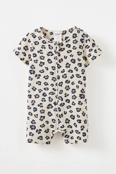 Growie Short Sleeve Zip All One Romper