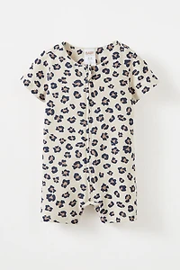 Growie Short Sleeve Zip All One Romper