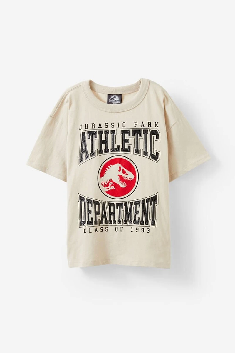 Jurassic Park Drop Shoulder Short Sleeve Tee