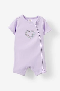 Growie Short Sleeve Zip All One Romper