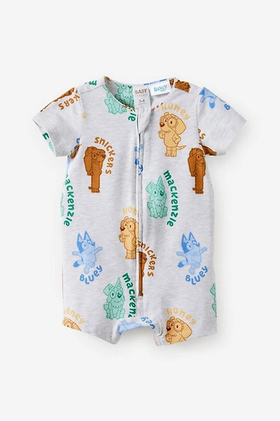 Growie Sshort Sleeve Zip All One Romper